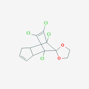 molecular formula C12H10Cl4O2 B343939 1',7',8',9'-Tetrachlorospiro(1,3-dioxolane-2,10'-tricyclo[5.2.1.0~2,6~]deca[3,8]diene) 