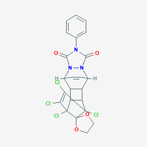 molecular formula C23H17Cl4N3O4 B343940 4',5',6',7'-Tetrachloro-13'-phenylspiro[1,3-dioxolane-2,18'-11,13,15-triazahexacyclo[8.5.2.14,7.02,9.03,8.011,15]octadeca-5,16-diene]-12',14'-dione 