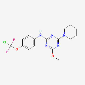 N-{4-[chloro(difluoro)methoxy]phenyl}-4-methoxy-6-piperidin-1-yl-1,3,5-triazin-2-amine