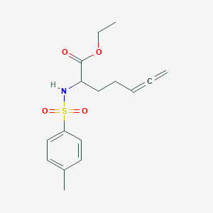 molecular formula C16H21NO4S B343942 Ethyl 2-{[(4-methylphenyl)sulfonyl]amino}-5,6-heptadienoate 