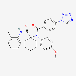 N-(4-methoxyphenyl)-N-(1-{[(2-methylphenyl)amino]carbonyl}cyclohexyl)-4-(1H-tetrazol-1-yl)benzamide