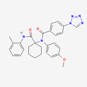 molecular formula C29H30N6O3 B3439433 N-(4-methoxyphenyl)-N-(1-{[(2-methylphenyl)amino]carbonyl}cyclohexyl)-4-(1H-tetrazol-1-yl)benzamide 