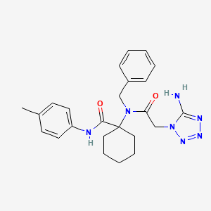 molecular formula C24H29N7O2 B3439435 1-[[(5-amino-1H-tetrazol-1-yl)acetyl](benzyl)amino]-N-(4-methylphenyl)cyclohexanecarboxamide 
