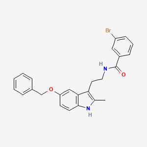 molecular formula C25H23BrN2O2 B3439446 N-{2-[5-(benzyloxy)-2-methyl-1H-indol-3-yl]ethyl}-3-bromobenzamide 