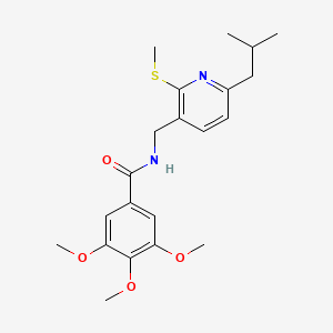 molecular formula C21H28N2O4S B3439457 N-{[6-isobutyl-2-(methylthio)-3-pyridinyl]methyl}-3,4,5-trimethoxybenzamide 