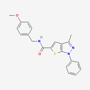 molecular formula C21H19N3O2S B3439465 N-(4-methoxybenzyl)-3-methyl-1-phenyl-1H-thieno[2,3-c]pyrazole-5-carboxamide 