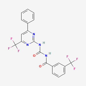 N-({[4-phenyl-6-(trifluoromethyl)pyrimidin-2-yl]amino}carbonyl)-3-(trifluoromethyl)benzamide