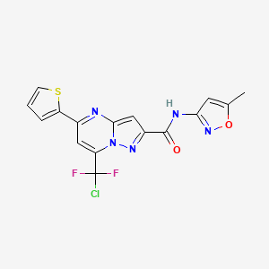 molecular formula C16H10ClF2N5O2S B3439481 7-[chloro(difluoro)methyl]-N-(5-methyl-3-isoxazolyl)-5-(2-thienyl)pyrazolo[1,5-a]pyrimidine-2-carboxamide 