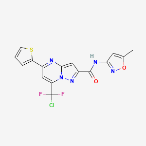 7-(CHLORODIFLUOROMETHYL)-N-(5-METHYL-1,2-OXAZOL-3-YL)-5-(THIOPHEN-2-YL)PYRAZOLO[1,5-A]PYRIMIDINE-2-CARBOXAMIDE