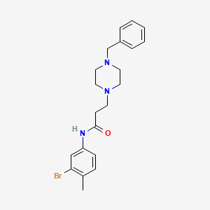 3-(4-benzylpiperazin-1-yl)-N-(3-bromo-4-methylphenyl)propanamide