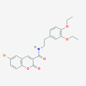 molecular formula C22H22BrNO5 B3439505 6-bromo-N-[2-(3,4-diethoxyphenyl)ethyl]-2-oxo-2H-chromene-3-carboxamide 