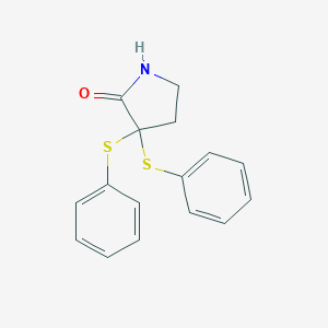 molecular formula C16H15NOS2 B343951 3,3-Bis(phenylsulfanyl)-2-pyrrolidinone 