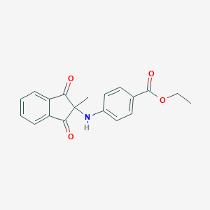molecular formula C19H17NO4 B343952 ethyl 4-[(2-methyl-1,3-dioxo-2,3-dihydro-1H-inden-2-yl)amino]benzoate 