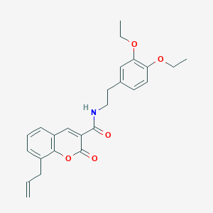 molecular formula C25H27NO5 B3439521 8-allyl-N-[2-(3,4-diethoxyphenyl)ethyl]-2-oxo-2H-chromene-3-carboxamide 