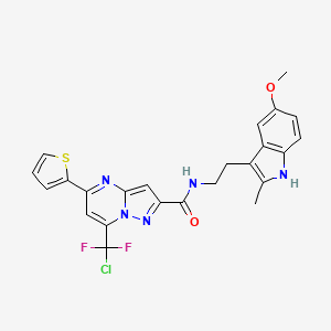 7-[chloro(difluoro)methyl]-N-[2-(5-methoxy-2-methyl-1H-indol-3-yl)ethyl]-5-(2-thienyl)pyrazolo[1,5-a]pyrimidine-2-carboxamide