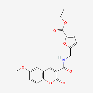 ethyl 5-({[(6-methoxy-2-oxo-2H-chromen-3-yl)carbonyl]amino}methyl)-2-furoate