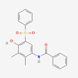 N-[5-(benzenesulfonyl)-4-hydroxy-2,3-dimethylphenyl]benzamide