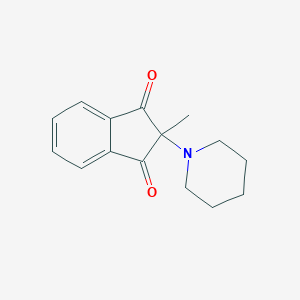 molecular formula C15H17NO2 B343954 2-methyl-2-(1-piperidinyl)-1H-indene-1,3(2H)-dione 