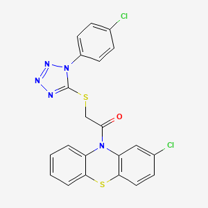 1-(2-CHLORO-10H-PHENOTHIAZIN-10-YL)-2-{[1-(4-CHLOROPHENYL)-1H-1,2,3,4-TETRAAZOL-5-YL]SULFANYL}-1-ETHANONE