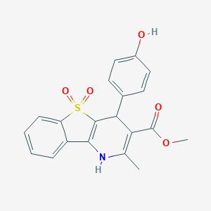 molecular formula C20H17NO5S B343955 Methyl 4-(4-hydroxyphenyl)-2-methyl-1,4-dihydro[1]benzothieno[3,2-b]pyridine-3-carboxylate 5,5-dioxide 