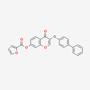 molecular formula C26H16O6 B3439603 3-(4-biphenylyloxy)-4-oxo-4H-chromen-7-yl 2-furoate 