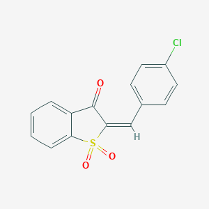 molecular formula C15H9ClO3S B343961 2-(4-chlorobenzylidene)-1-benzothiophen-3(2H)-one 1,1-dioxide 