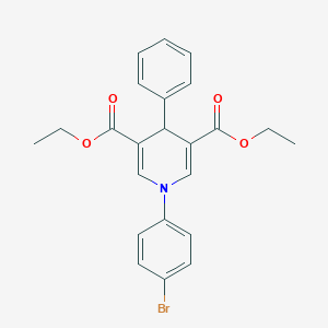 molecular formula C23H22BrNO4 B343964 Diethyl 1-(4-bromophenyl)-4-phenyl-1,4-dihydropyridine-3,5-dicarboxylate 