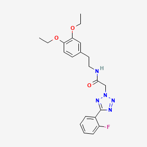 molecular formula C21H24FN5O3 B3439641 N-[2-(3,4-diethoxyphenyl)ethyl]-2-[5-(2-fluorophenyl)-2H-tetrazol-2-yl]acetamide 