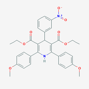 molecular formula C31H30N2O8 B343966 Diethyl 4-{3-nitrophenyl}-2,6-bis(4-methoxyphenyl)-1,4-dihydro-3,5-pyridinedicarboxylate 