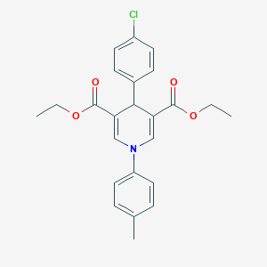 molecular formula C24H24ClNO4 B343968 Diethyl 4-(4-chlorophenyl)-1-(4-methylphenyl)-1,4-dihydro-3,5-pyridinedicarboxylate 