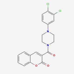 molecular formula C20H16Cl2N2O3 B3439685 3-{[4-(3,4-dichlorophenyl)-1-piperazinyl]carbonyl}-2H-chromen-2-one 