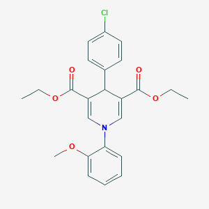 Diethyl 4-(4-chlorophenyl)-1-(2-methoxyphenyl)-1,4-dihydro-3,5-pyridinedicarboxylate