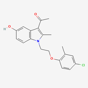 molecular formula C20H20ClNO3 B3439734 1-{1-[2-(4-chloro-2-methylphenoxy)ethyl]-5-hydroxy-2-methyl-1H-indol-3-yl}ethanone 