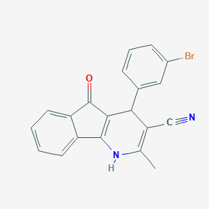 molecular formula C20H13BrN2O B343975 4-(3-bromophenyl)-2-methyl-5-oxo-4,5-dihydro-1H-indeno[1,2-b]pyridine-3-carbonitrile 