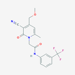 2-[3-cyano-4-(methoxymethyl)-6-methyl-2-oxopyridin-1(2H)-yl]-N-[3-(trifluoromethyl)phenyl]acetamide