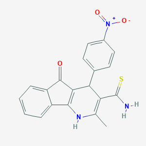 4-{4-nitrophenyl}-2-methyl-5-oxo-4,5-dihydro-1H-indeno[1,2-b]pyridine-3-carbothioamide