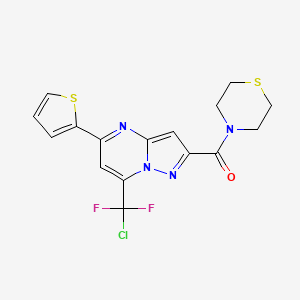 molecular formula C16H13ClF2N4OS2 B3439804 7-[chloro(difluoro)methyl]-5-(2-thienyl)-2-(4-thiomorpholinylcarbonyl)pyrazolo[1,5-a]pyrimidine 