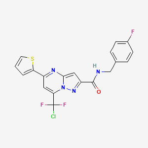 molecular formula C19H12ClF3N4OS B3439807 7-[chloro(difluoro)methyl]-N-(4-fluorobenzyl)-5-(2-thienyl)pyrazolo[1,5-a]pyrimidine-2-carboxamide 