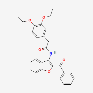 molecular formula C27H25NO5 B3439816 N-(2-benzoyl-1-benzofuran-3-yl)-2-(3,4-diethoxyphenyl)acetamide 