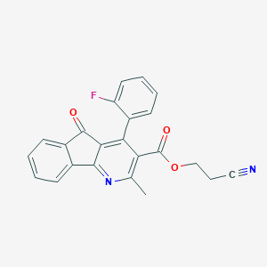 2-cyanoethyl 4-(2-fluorophenyl)-2-methyl-5-oxo-5H-indeno[1,2-b]pyridine-3-carboxylate