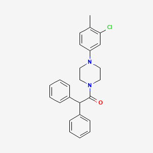 molecular formula C25H25ClN2O B3439848 1-(3-chloro-4-methylphenyl)-4-(diphenylacetyl)piperazine 
