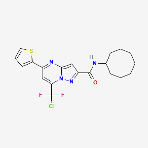 molecular formula C20H21ClF2N4OS B3439867 7-[chloro(difluoro)methyl]-N-cyclooctyl-5-(2-thienyl)pyrazolo[1,5-a]pyrimidine-2-carboxamide 