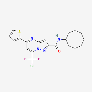 molecular formula C20H21ClF2N4OS B3439867 7-(CHLORODIFLUOROMETHYL)-N-CYCLOOCTYL-5-(THIOPHEN-2-YL)PYRAZOLO[1,5-A]PYRIMIDINE-2-CARBOXAMIDE 