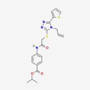 molecular formula C21H22N4O3S2 B3439884 isopropyl 4-[({[4-allyl-5-(2-thienyl)-4H-1,2,4-triazol-3-yl]thio}acetyl)amino]benzoate 