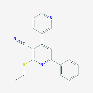 molecular formula C19H15N3S B343990 2-(Ethylthio)-4-(3-pyridinyl)-6-phenyl-3-pyridinecarbonitrile 