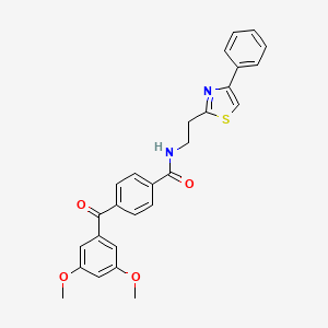 4-(3,5-dimethoxybenzoyl)-N-[2-(4-phenyl-1,3-thiazol-2-yl)ethyl]benzamide