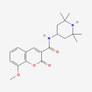 8-methoxy-2-oxo-N-(2,2,6,6-tetramethyl-4-piperidinyl)-2H-chromene-3-carboxamide