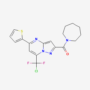 molecular formula C18H17ClF2N4OS B3439931 2-(1-azepanylcarbonyl)-7-[chloro(difluoro)methyl]-5-(2-thienyl)pyrazolo[1,5-a]pyrimidine 