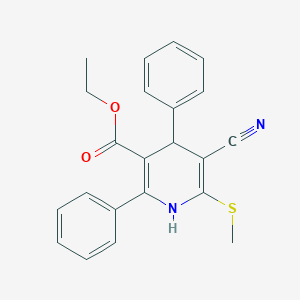 molecular formula C22H20N2O2S B343995 Ethyl 5-cyano-6-(methylsulfanyl)-2,4-diphenyl-1,4-dihydropyridine-3-carboxylate 