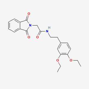 molecular formula C22H24N2O5 B3439950 N-[2-(3,4-diethoxyphenyl)ethyl]-2-(1,3-dioxo-1,3-dihydro-2H-isoindol-2-yl)acetamide 